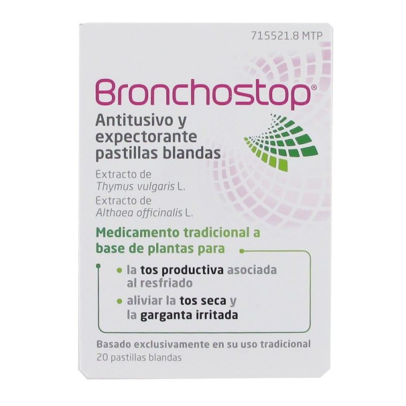 Bronchostop Antitusivo Y Expectorante 20 Pastillas Blandas | Farmacia Sant Ermengol