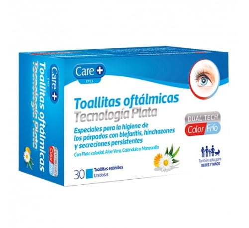 Care + Toallitas Oftalmicas 30 Toallitas Tecnologia Plata | Farmacia Sant Ermengol