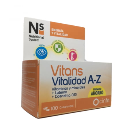 Ns Vitans Vitalidad A-Z 100 Comp | Farmacia Sant Ermengol
