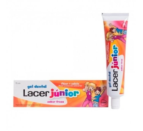 Lacer Junior Gel Dentrífico Sabor Fresa 75Ml | Farmacia Sant Ermengol