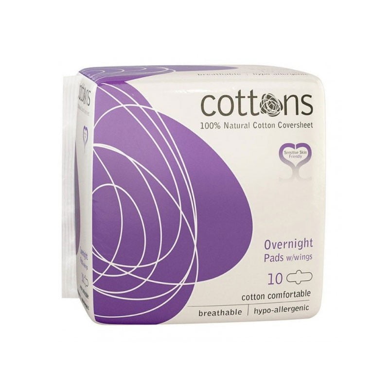Cottons Overnight Compresas De Noche Con Alas 10Ud | Farmacia Sant Ermengol