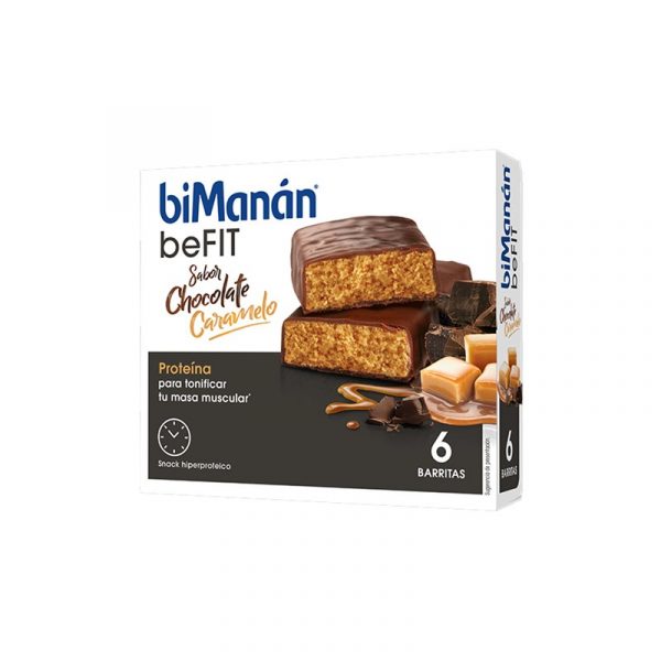 Bi-Manan Befit Barritas Chocolate Y Caramelo 6Uds | Farmacia Sant Ermengol
